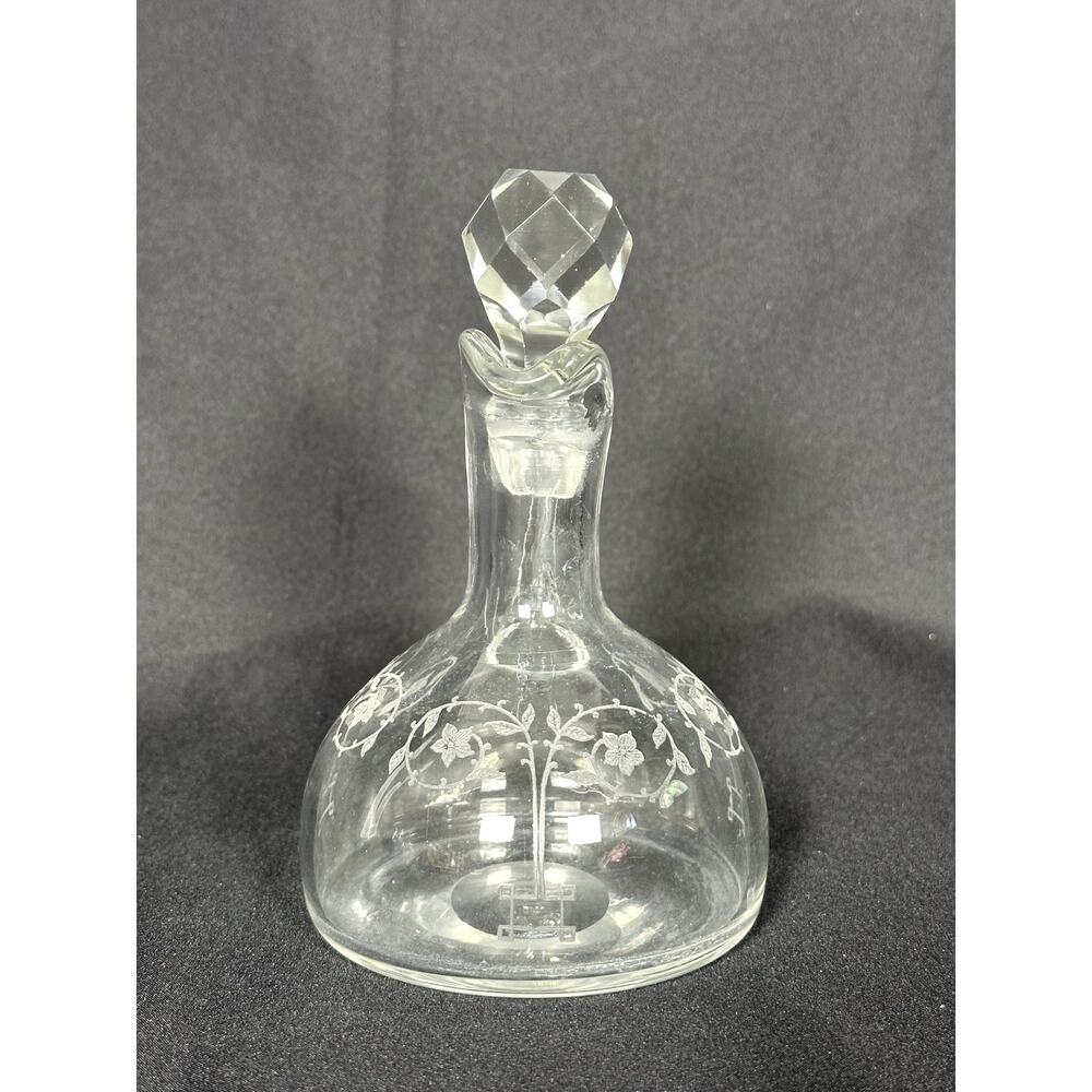 Fostoria Antique 1920's Etch 212 Crystal Cruet-Extremely Rare Find! - Picture 2 of 9